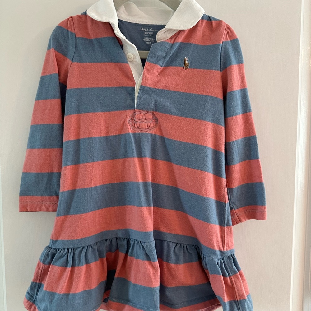 Ralph Lauren Blue and Pink Polo Dress